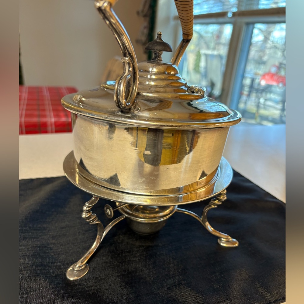 Sale🔥🔥🔥Antique James Dixon JD&S Tea Kettle Silver Plate 1800-1900’s - Picture 6 of 16